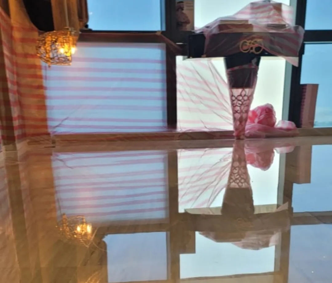 Marble floor polishing in progress at a villa on Palm Jumeirah, Dubai